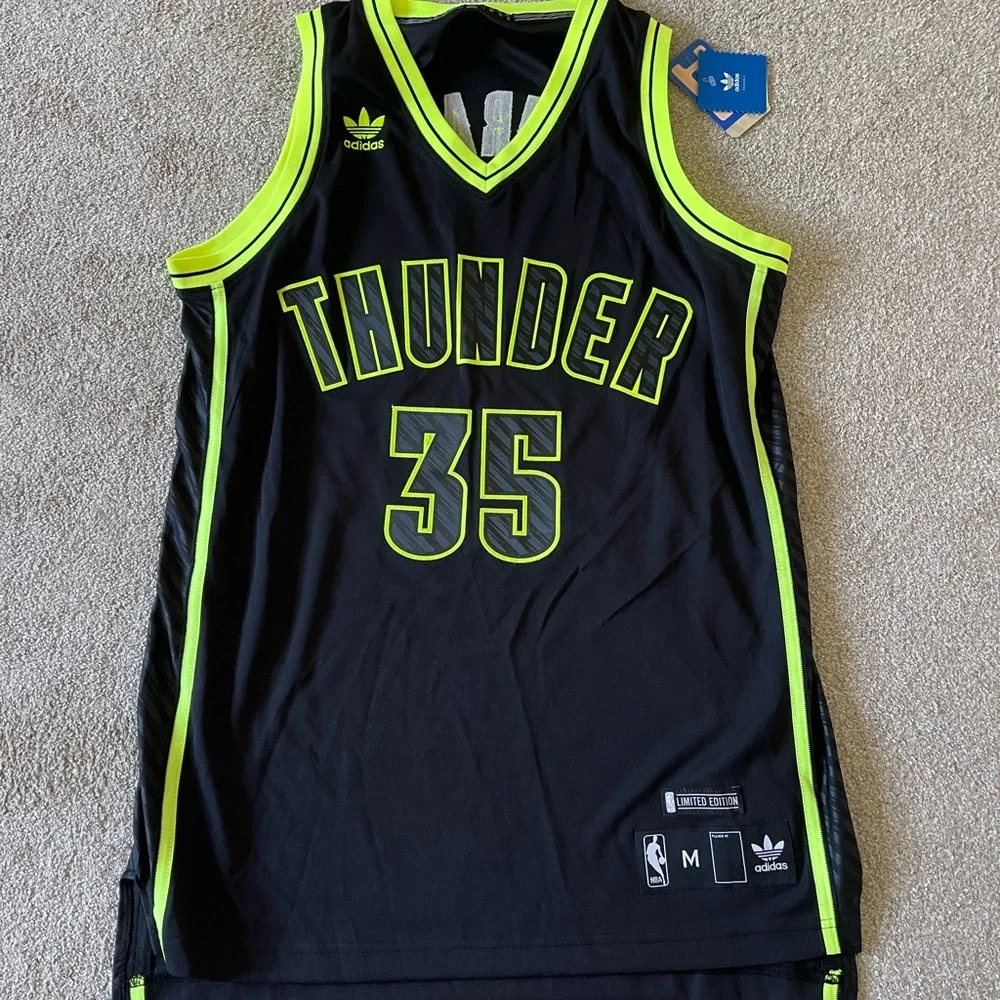 NEW NBA Kevin Durant Oklahoma City Thunder Neon Edition Jersey Mens Sz Medium M